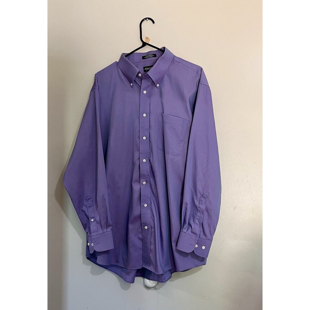 Damon Classic Fit Long Sleeve Button Down Men Shirt, Size 18. 34-35